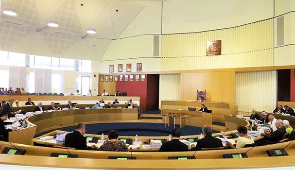 Inside Samoa's new parliament building
