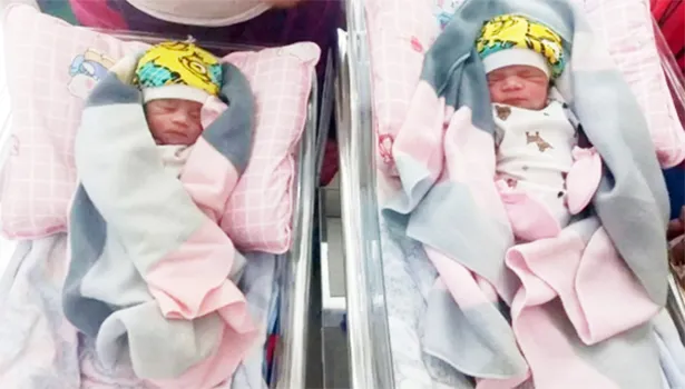 Twin babies in Samoa