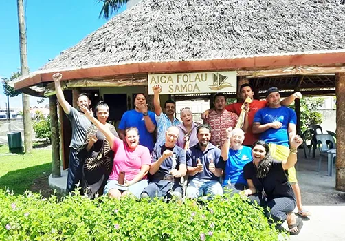 Member of the Samoa Voyaging Society or Aiga Folau Samoa. 