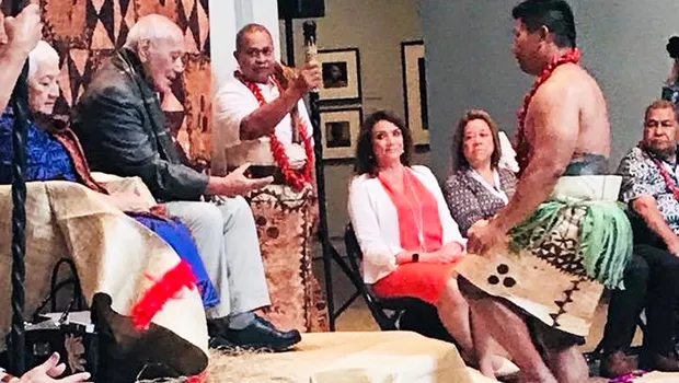 His Highness Tui Atua Tupua Tamasese Taʻisi Tufuga Tupuola Efi and Her Highness Masiofo Filifilia Tamasese 