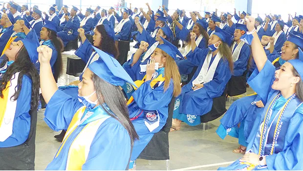 Some of the 187 Samoana High School 2020 graduates
