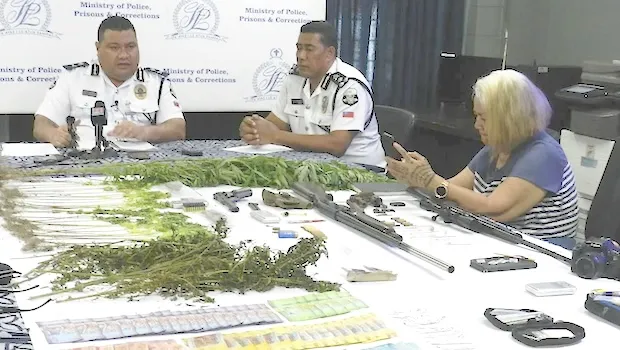 SEIZED DRUGS, money and guns