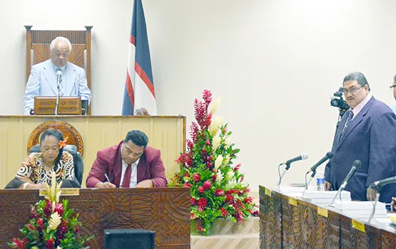 Speaker Savali and Vice Speaker Fetu