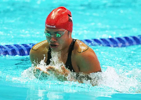 Tilali Scanlan in the pool.