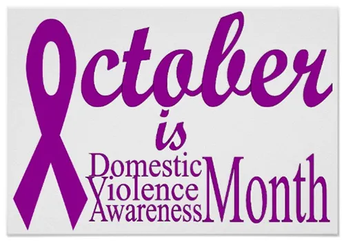 October is Domestic Violence Awareness Month logo
