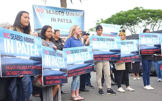 A protest against seabed mining