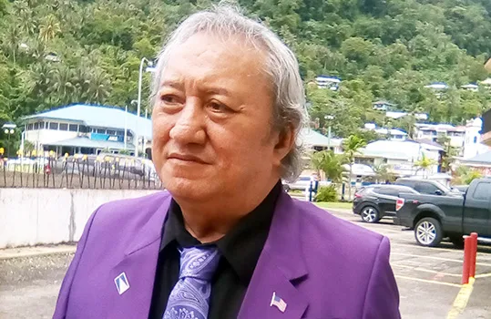 Sen. Tauaa S. Vaouli during a Samoa News interview 