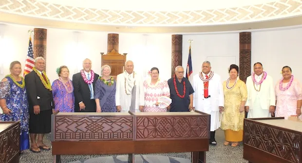 leaders in the new fale fono chamber