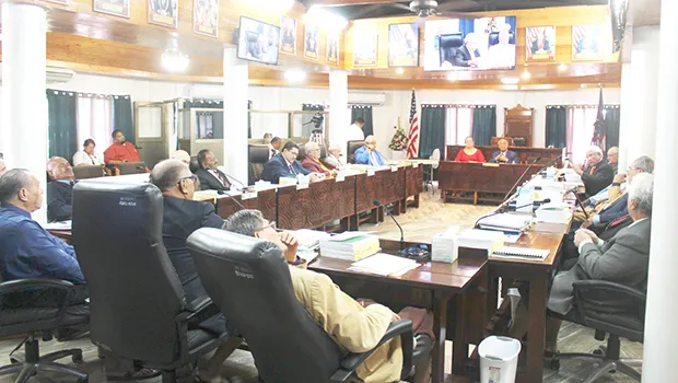 Senators, faipule and Malemo Tausaga and Catherine A. Saelua