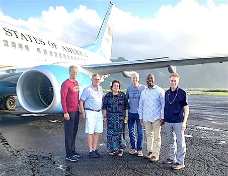 Congresswoman Amata with (l-r) Senators Thune, Burr, Moran, Scott, and Lankford