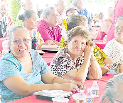 Women at the Senior Citizens Christmas program.