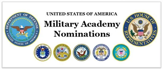 Service academy logos