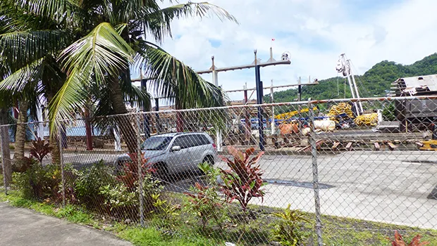 Samoa News photo taken from the main road shows part of the Ronald Reagan Marine Railway, the ASG owned shipyard in Satala 