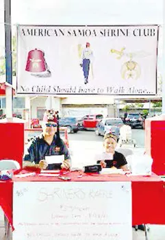 Shrine Club members selling raffle tickets prior to the tournnament