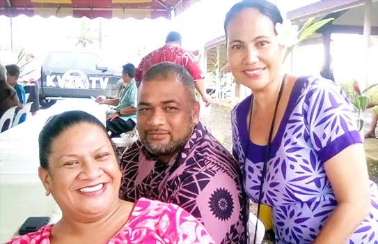 DPW Director Faleosina Faiai Voigt with deputy director Fa’alava’i Taase and Civil Highway official Tanya Ma’o Aab
