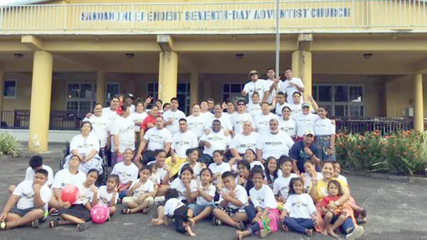 Participants at the camp posing for a group photo