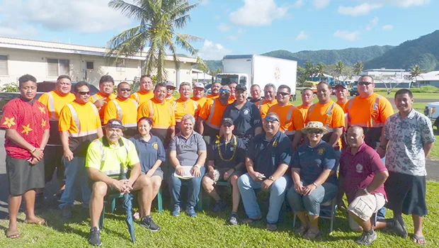 School Lunch Program management and drivers, along with off island engineer and trainer, Dennis Fisher