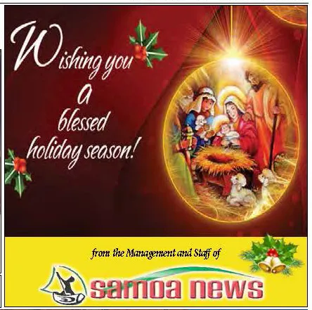 Christmas greeting from Samoa News