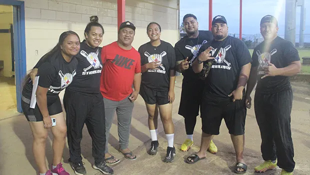 Team Steelers at Evolve co-ed softball game