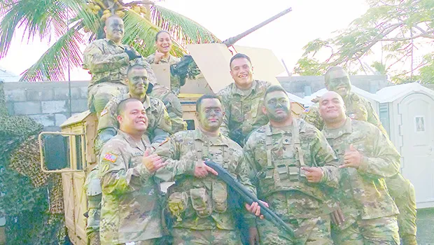 Solders of the local US Army Reserve unit