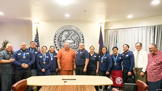 Governor with Pacific Games team