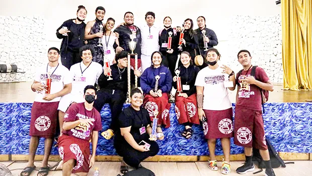 35th Annaul Secondary Speech Festival winners with trophies