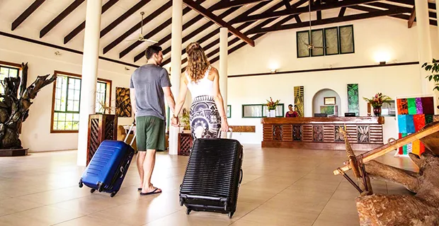 Two visitors arriving in Samoa