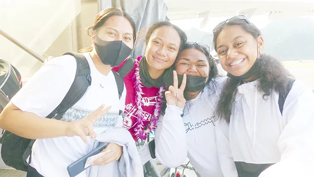 College bound students at Pago airport