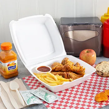 styrafoam clamshell plate
