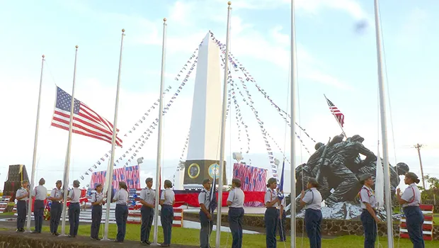 Flag raising ceremony
