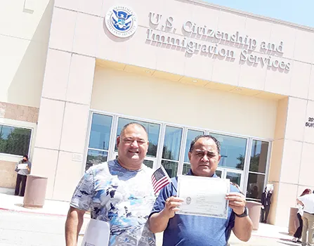 Brothers Taetuli Sani and retired Army Sergeant First Class Vaitogi Sani Taetuli