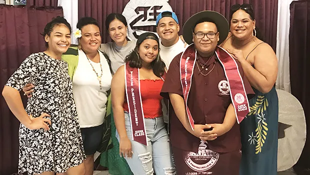 Tafuna High School senior student government association officers with their advisors Eden Brown & Eileen Ale