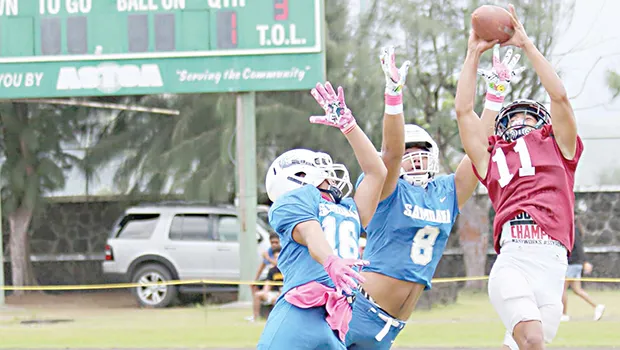 Tafuna High School’s junior wide receiver, Semisi Moli 