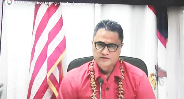 Screen shot of Lt. Gov. Talauega Eleasalo V. Ale