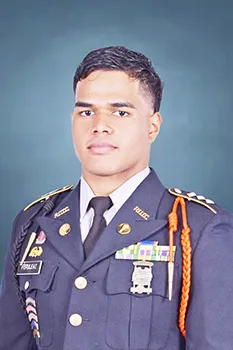 Tafuna High School JROTC Cadet Colonel Olefa Fepuleai 