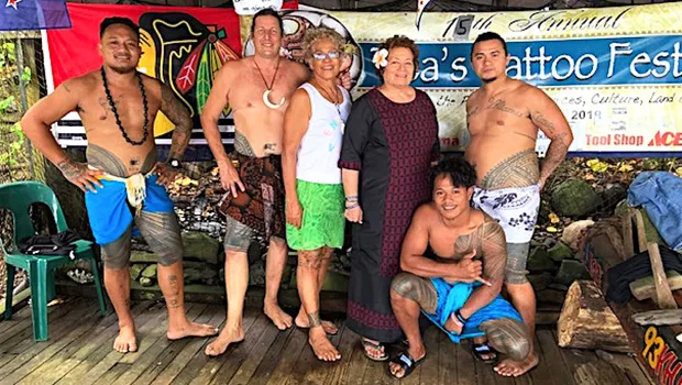 Candyman, Tisa and Aumua Amata with Tattoo Fest participants