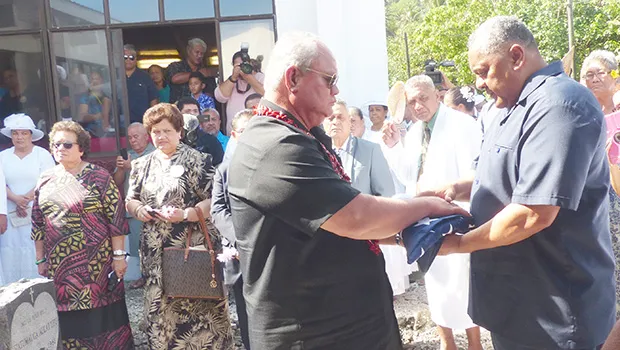 flag presetation at funeral for Utu Abe Malae