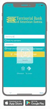 TBAS mobil app shown on a smart phone