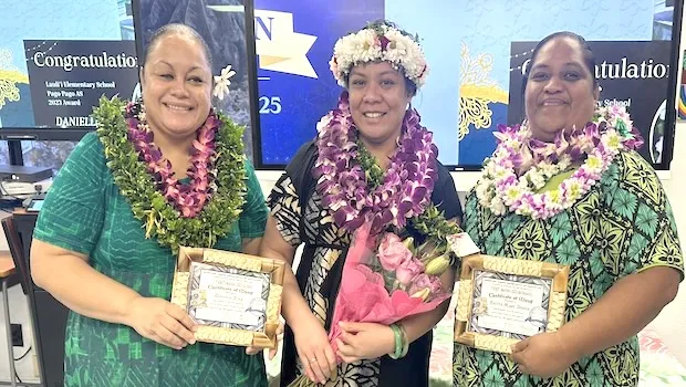 Loreta Mapu Atonio, Nellie Stowers, and Daniella Aina