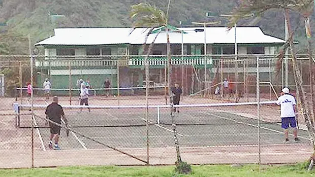 Tennis players at Lions Park