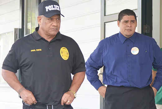 Thomas Siaumau leaving the court house in a Samoa News file photo
