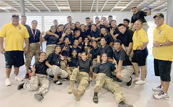 Tafuna High School JROTC members