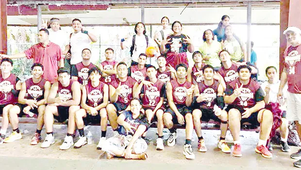 Tafuna High School basketball champs and their coaches and supporters