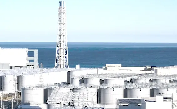 Storage tanks for contaminated water at the Tokyo Electric Power Company'
