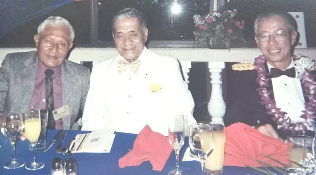 HTC Fuga Tolani Teleso, then the Civilian Aide to the Secretary of the Army (CASA), with Lutu Tenari Fuimaono and Gen. Lee 