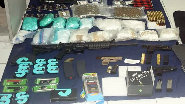 Illicit Drugs and firearms seized by police in Tonga.