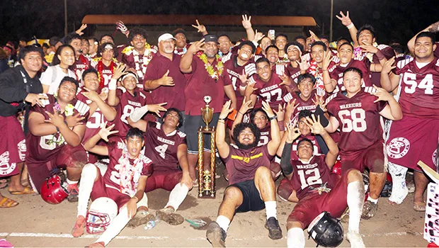 ASHSAA Football Junior Varsity Champions Tafuna Warriors