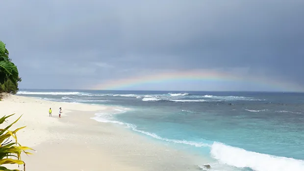 A rainbow over Aunuu