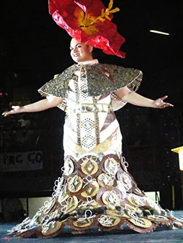 Miss American Samoa Magalita Philomena Johnson in her traditionally inspired wear
