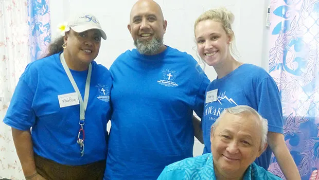 Medical technicians from the U.S. posed Tuesday for a Samoa News photo at the Territorial Administration on Aging 